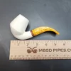 MBSD Meerschaum Deluxe, Bent Rhodesian Block Meerschaum Pipe, Briar-Mortise [SOLD OUT] - Image 10