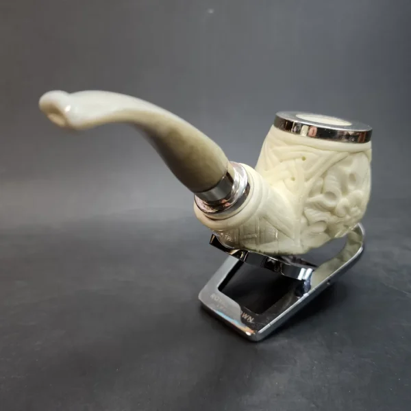 MBSD Meerschaum Spigot, Triple Mounted Silver, Block Meerschaum Pipe [SOLD OUT] - Image 10
