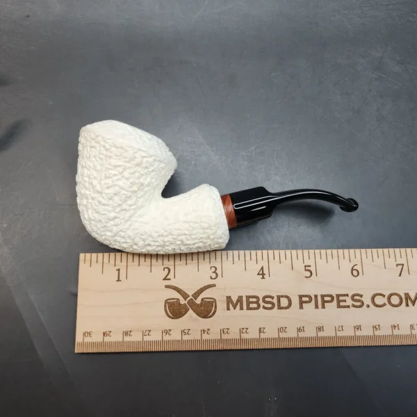 MBSD Meerschaum Deluxe Chubby Rusticated Rhodesian Block Meerschaum Pipe, Briar-Mortis [SOLD OUT] - Image 10