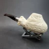 MBSD Meerschaum Spigot, Double Mounted Silver Block Meerschaum Pipe, Fitted Case [SOLD OUT] - Image 10