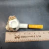 MBSD Meerschaum Jumbo Natural, Freehand Block Meerschaum Pipe, Briar-Mortise - Image 10