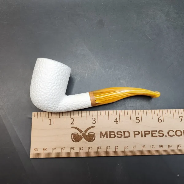 MBSD Meerschaum Deluxe, Bent Billiard Block Meerschaum Pipe, Fitted Case [SOLD OUT] - Image 10