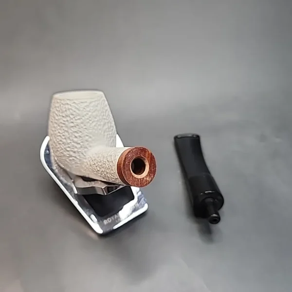 MBSD Meerschaum Deluxe, Rusticated Bent Egg, Block Meerschaum Pipe, Briar-Mortis [SOLD OUT] - Image 10