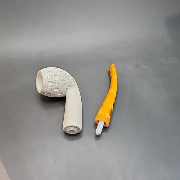 MBSD Meerschaum Lattice Bent Egg Block Meerschaum Pipe [SOLD OUT] - Image 10