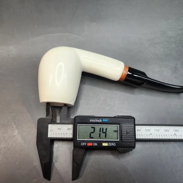 MBSD Meerschaum Deluxe, Partially Rusticated Bent Egg, Block Meerschaum Pipe, Briar-Mortis [SOLD OUT] - Image 10