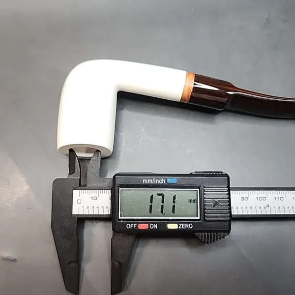 MBSD Meerschaum Deluxe, Stacked Bent Billiard Block Meerschaum Pipe, Briar-Mortis [SOLD OUT] - Image 10