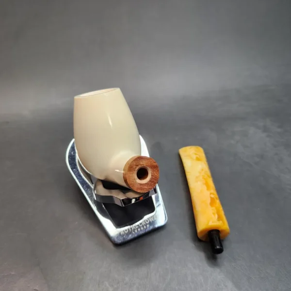 MBSD Meerschaum Deluxe Slightly Bent Egg, Block Meerschaum Pipe [SOLD OUT] - Image 11