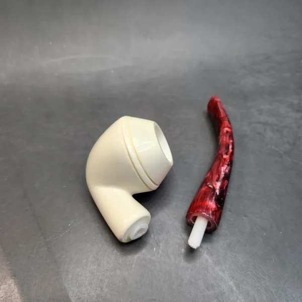 MBSD Meerschaum Bent Rhodesian Block Meerschaum Pipe, Fitted Case [SOLD OUT] - Image 11