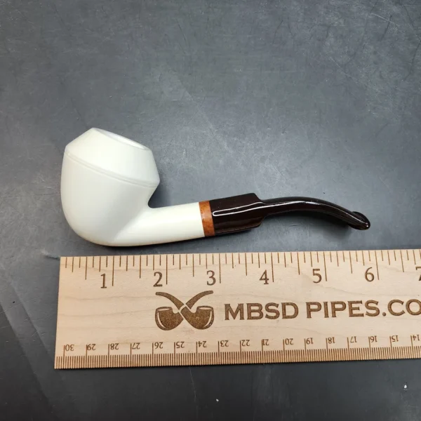 MBSD Meerschaum Deluxe, Bent Rhodesian Block Meerschaum Pipe, Briar-Mortis [SOLD OUT] - Image 11