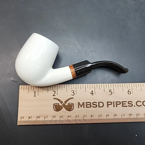 MBSD Meerschaum Deluxe, Marble Billiard Apple Block Meerschaum Pipe, Briar-Mortis [SOLD OUT] - Image 11