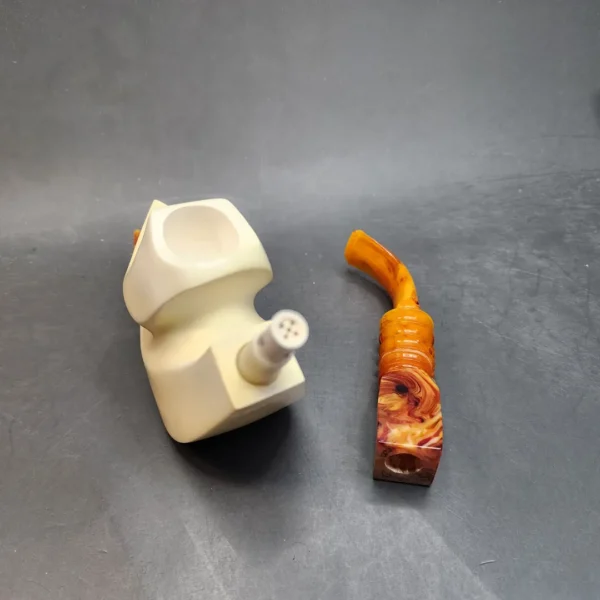 Sadik Yanik Jumbo Cavalier Block Meerschaum Pipe, Fitted Case [SOLD OUT] - Image 11