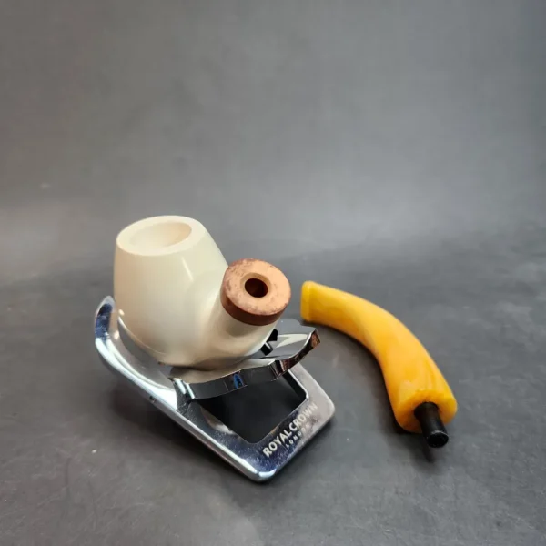 MBSD Meerschaum Deluxe, Bent Apple Block Meerschaum Pipe, Briar-Mortis [SOLD OUT] - Image 11