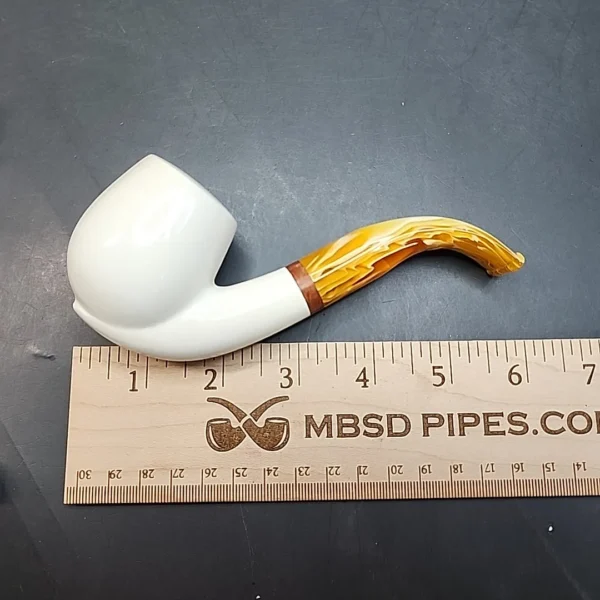 MBSD Meerschaum Deluxe, Bent Apple Block Meerschaum Pipe, Briar-Mortis [SOLD OUT] - Image 11