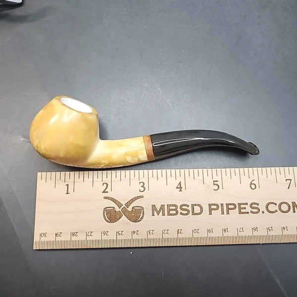 MBSD Meerschaum Deluxe, Bent Author Block Meerschaum Pipe, Briar-Mortis [SOLD OUT] - Image 11