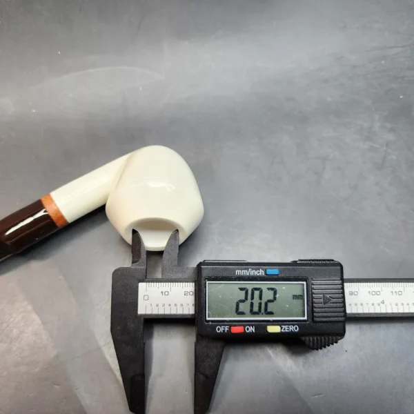 MBSD Meerschaum Deluxe, Bent Rhodesian Block Meerschaum Pipe, Briar-Mortis [SOLD OUT] - Image 12