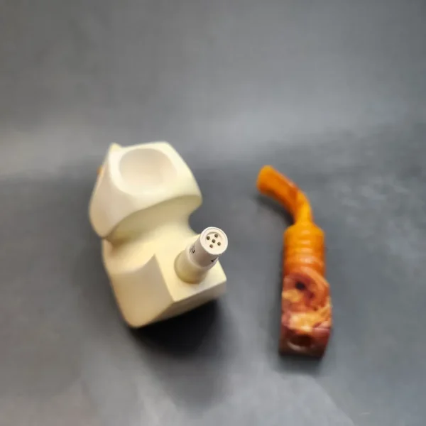 Sadik Yanik Jumbo Cavalier Block Meerschaum Pipe, Fitted Case [SOLD OUT] - Image 12