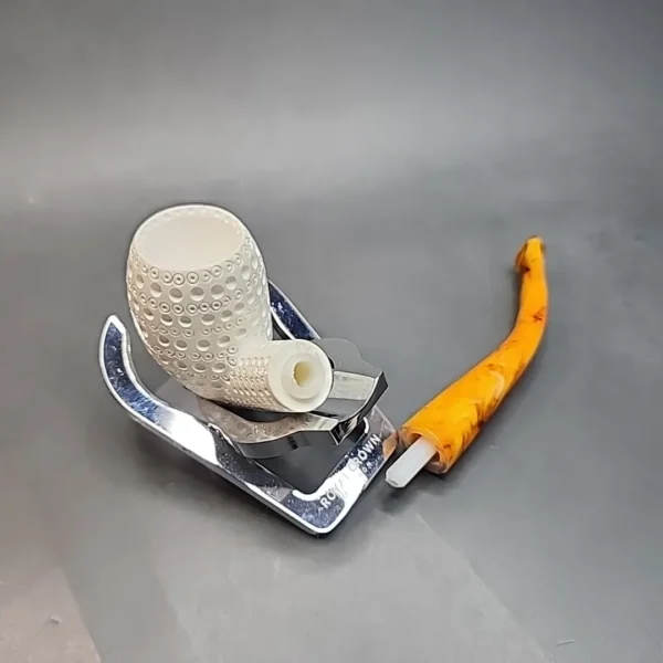 MBSD Meerschaum Bent Pickaxe Block Meerschaum Pipe, Fitted Case [SOLD OUT] - Image 12
