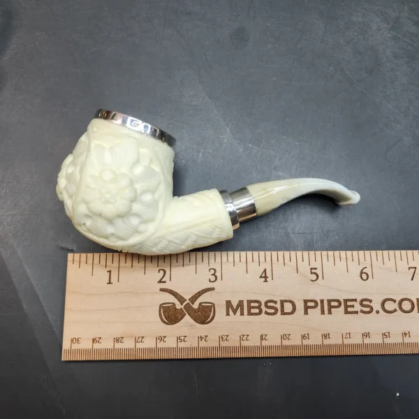 MBSD Meerschaum Spigot, Triple Mounted Silver, Block Meerschaum Pipe [SOLD OUT] - Image 12