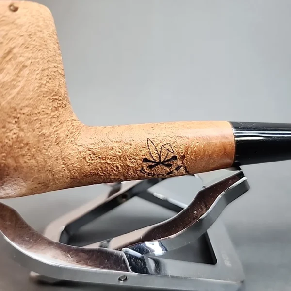 Morgan Pipes Bones, Sandblasted Straight Billiard Briar Pipe, USA [SOLD OUT] - Image 4