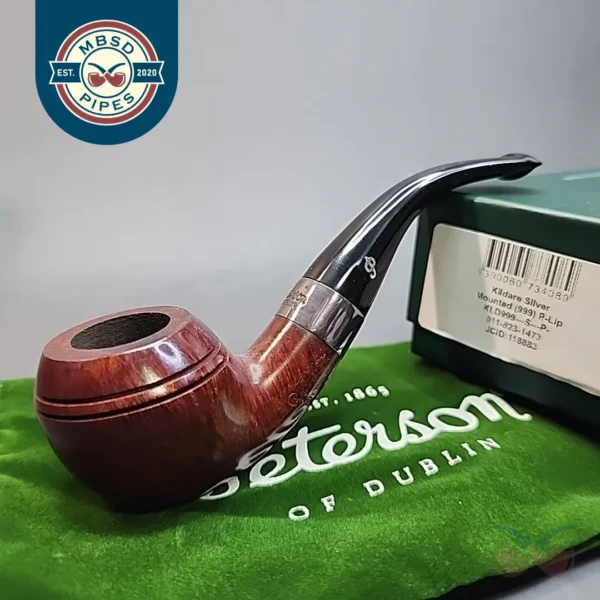 Peterson Kildare Silver 999, Bent Rhodesian Briar Pipe, P-Lip [SOLD OUT]