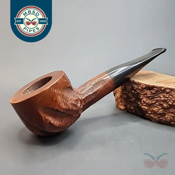 Custombilt Partially Rusticated Straight Pot Briar Pipe, Unsmoked [SOLD OUT]
