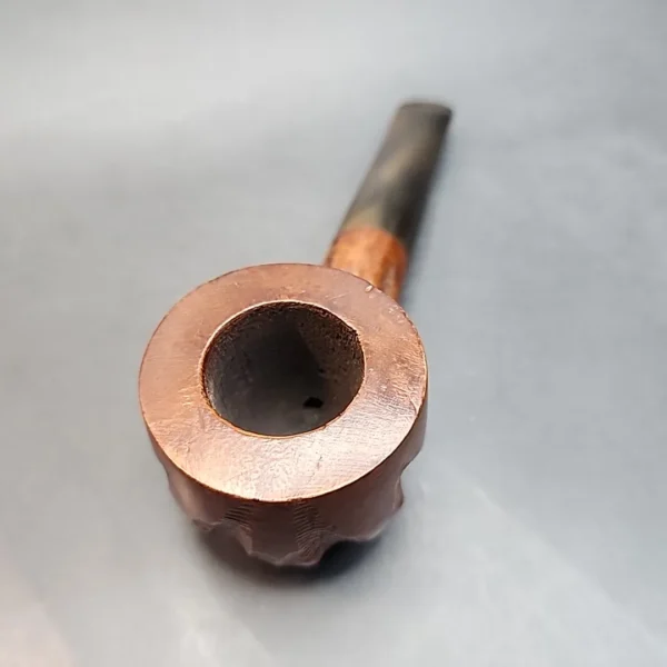Custombilt Partially Rusticated Straight Pot Briar Pipe, Unsmoked [SOLD OUT] - Image 4