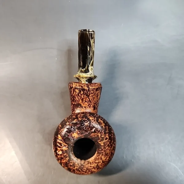 Sean Reum Pipes, High Contrast Eggshell Acorn Handmade Estate Briar Pipe, 9mm, American Estates [SOLD OUT] - Image 5