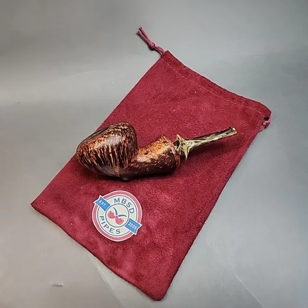 Sean Reum Pipes, High Contrast Eggshell Acorn Handmade Estate Briar Pipe, 9mm, American Estates [SOLD OUT] - Image 13