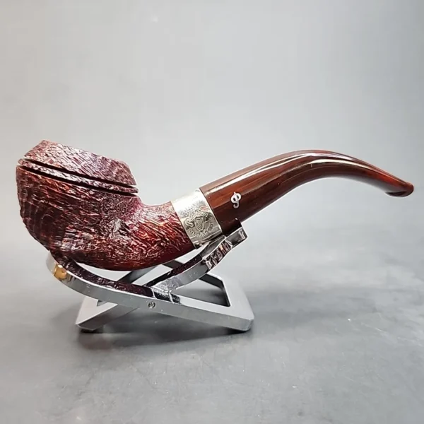 Peterson Irish Harp Sandblasted 999, Bent Rhodesian Briar Pipe, Fishtail [SOLD OUT] - Image 3