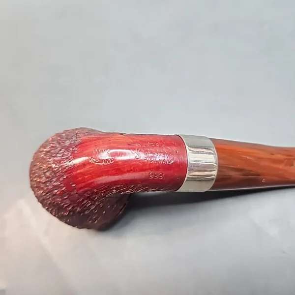 Peterson Irish Harp Sandblasted 999, Bent Rhodesian Briar Pipe, Fishtail [SOLD OUT] - Image 9