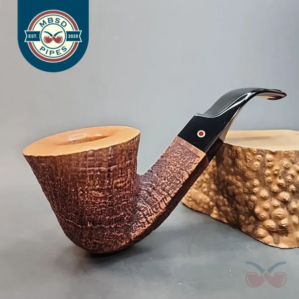 Ser Jacopo Sandblasted Bent Dublin Estate Briar Pipe, Unsmoked [SOLD OUT]