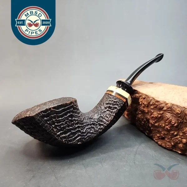 Jody Davis Friar C08, Sandblasted Bent Dublin Briar Pipe, American Estates [SOLD OUT]
