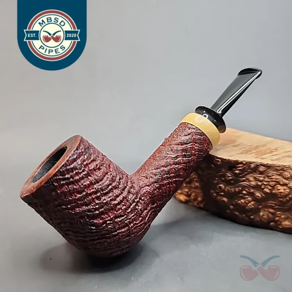Nathan Armentrout Sandblasted Straight Billiard Estate Briar Pipe [SOLD OUT]