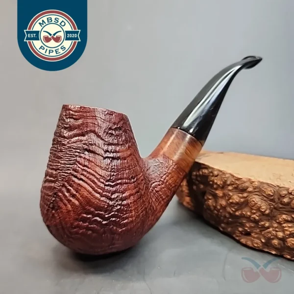 Bjarne Nielsen Signature Grade, Sandblasted Bent Egg, Estate Briar Pipe, Danish Estates [SOLD OUT]