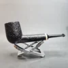 Nathan Armentrout Sandblasted Lumberman with Mammoth, Handmade Briar Pipe [SOLD OUT] - Image 3