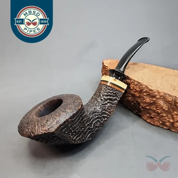 Jody Davis Friar C08, Sandblasted Bent Dublin Briar Pipe, American Estates [SOLD OUT] - Image 3