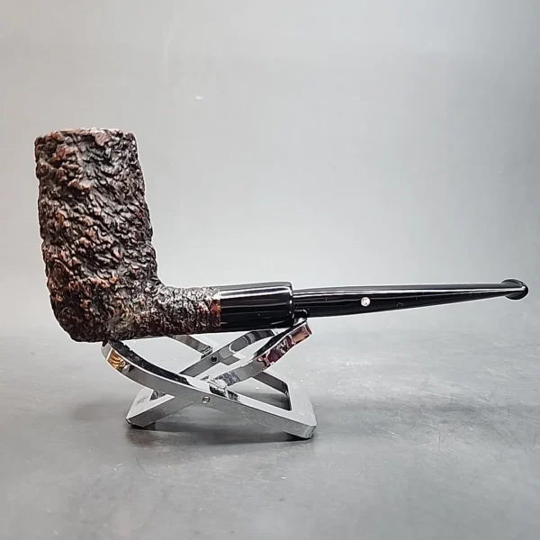 Castello Sea Rock Rusticated Stacked Billiard Military Mount Estate Briar Pipe [SOLD OUT] - Image 3