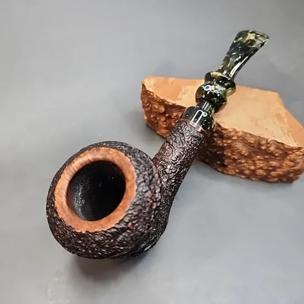 Ardor Urano Rusticated Straight Rhodesian Estate Briar Pipe, Italian Estates [SOLD OUT] - Image 3