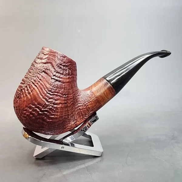 Bjarne Nielsen Signature Grade, Sandblasted Bent Egg, Estate Briar Pipe, Danish Estates [SOLD OUT] - Image 3