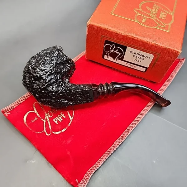 Jobey Stromboli Extra 30, Rusticated Bent Brandy Estate Briar Pipe, Italian Estates [SOLD OUT] - Image 4