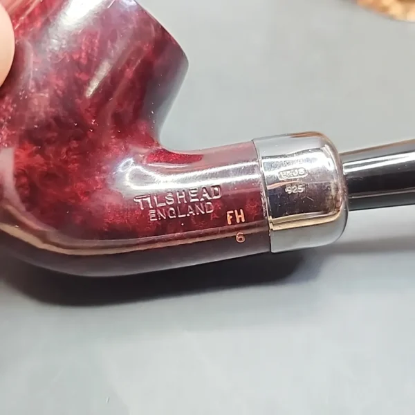 James Upshall Tilshead FH 6, Army Mount Bent Billiard Estate Briar Pipe, Unsmoked [SOLD OUT] - Image 4