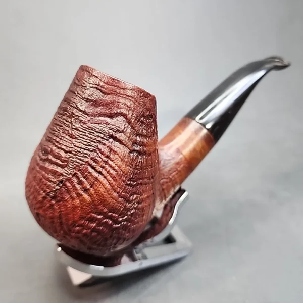 Bjarne Nielsen Signature Grade, Sandblasted Bent Egg, Estate Briar Pipe, Danish Estates [SOLD OUT] - Image 4