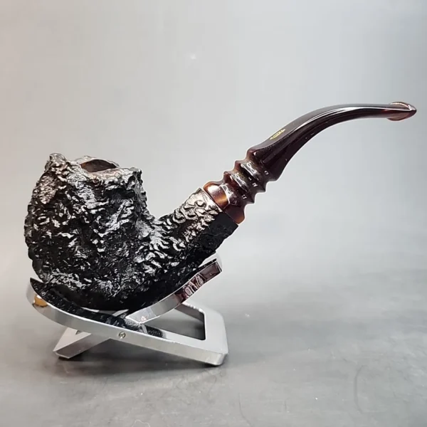 Jobey Stromboli Extra 30, Rusticated Bent Brandy Estate Briar Pipe, Italian Estates [SOLD OUT] - Image 5
