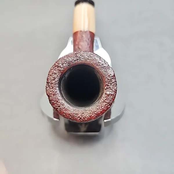 Trey Rice Pipe, Sandblasted Danish Straight Billiard Estate Briar Pipe, American Estates [SOLD OUT] - Image 5