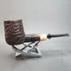 Caminetto Business 101 KS, Rusticated Brandy Estate Briar Pipe [SOLD OUT] - Image 5