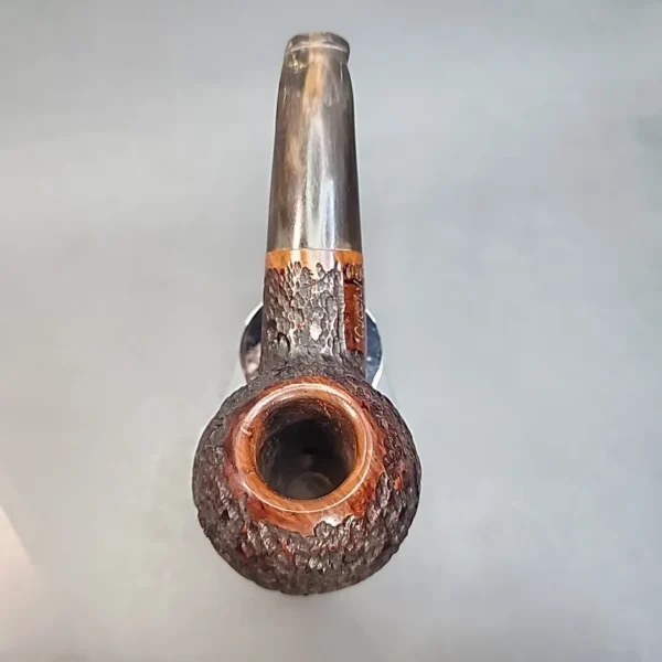 Cucciola Rusticated Bent Author, Horn Stem Estate Briar Pipe [SOLD OUT] - Image 6