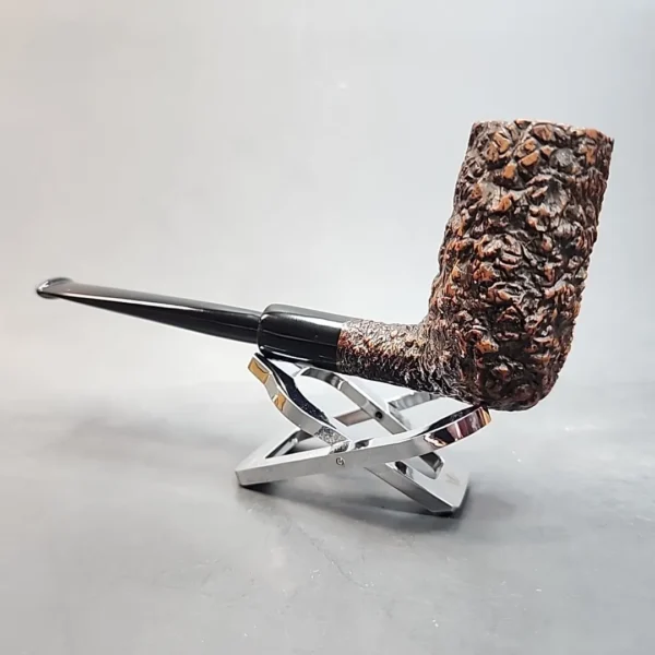 Castello Sea Rock Rusticated Stacked Billiard Military Mount Estate Briar Pipe [SOLD OUT] - Image 7