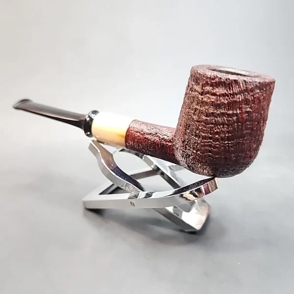 Trey Rice Pipe, Sandblasted Danish Straight Billiard Estate Briar Pipe, American Estates [SOLD OUT] - Image 7