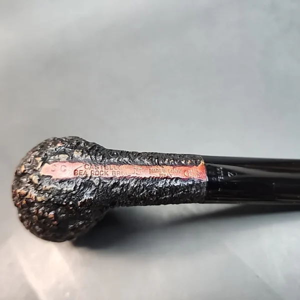Castello Sea Rock SC 35 Rusticated Billiard Estate Briar Pipe [SOLD OUT] - Image 8