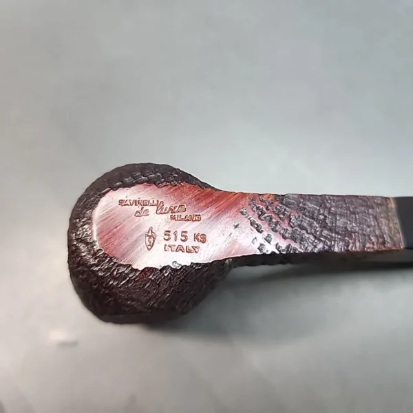 Savinelli De Luxe 515 KS Sandblasted Panel Estate Briar Pipe, Unsmoked [SOLD OUT] - Image 8